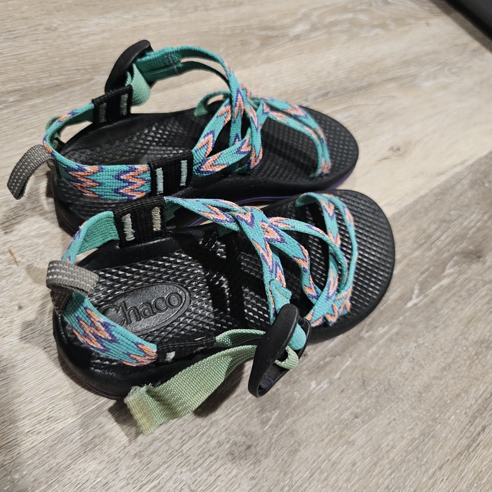Teal Coral And Purple Chacos - Picture 11 of 11